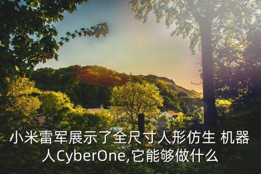 小米雷军展示了全尺寸人形仿生 机器人cyberone,它能够做什么