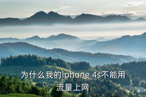 为什么我的iphone 4s不能用流量上网