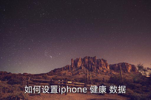 如何设置iphone 健康 数据