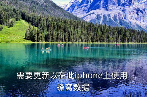 需要更新以在此iphone上使用 蜂窝数据