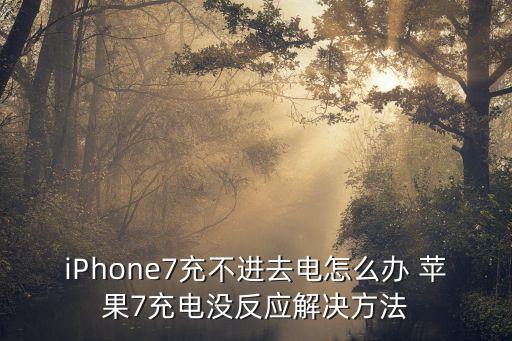 iphone7充不进去电怎么办 苹果7充电没反应解决方法