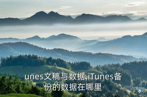 unes文稿与数据,itunes备份的数据在哪里