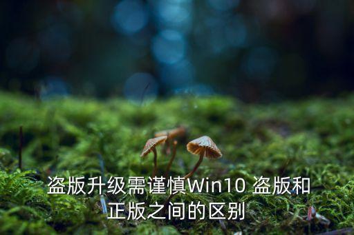  盗版升级需谨慎win10 盗版和正版之间的区别