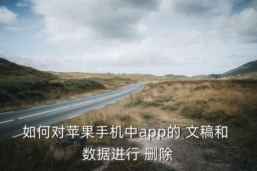 如何对苹果手机中app的 文稿和 数据进行 删除