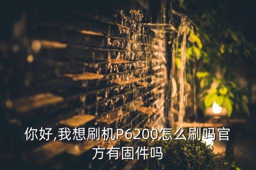 你好,我想刷机p6200怎么刷吗官方有固件吗