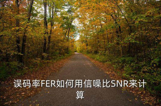 误码率计算公式，误码率fer如何用信噪比snr来计算