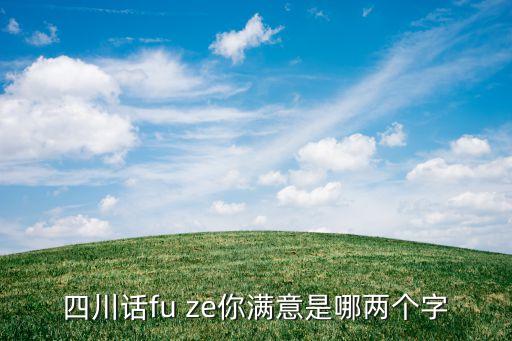 四川话fu ze你满意是哪两个字