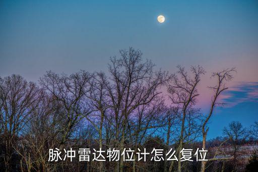 脉冲雷达物位计怎么复位