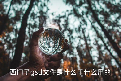 西门子gsd文件是什么干什么用的