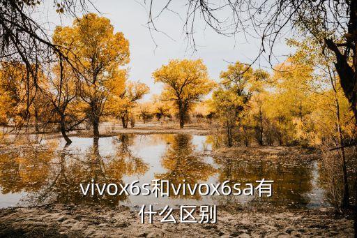 vivox6s和vivox6sa有什么区别