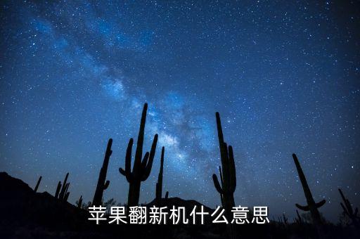 苹果翻新机什么意思