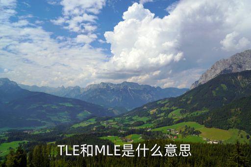 tle和mle是什么意思