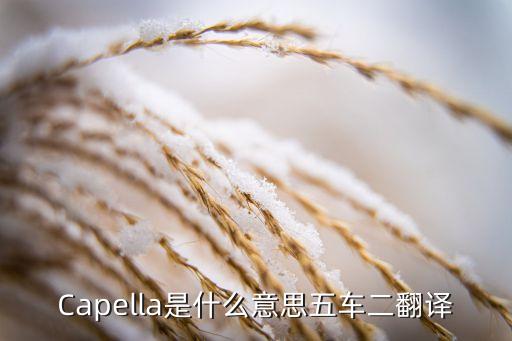 capella是什么意思五车二翻译