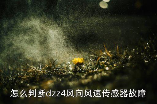 怎么判断dzz4风向风速传感器故障