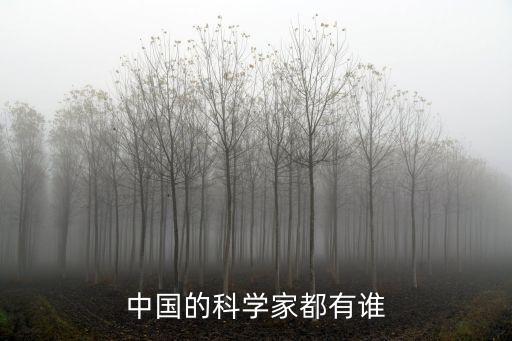 中国的科学家都有谁