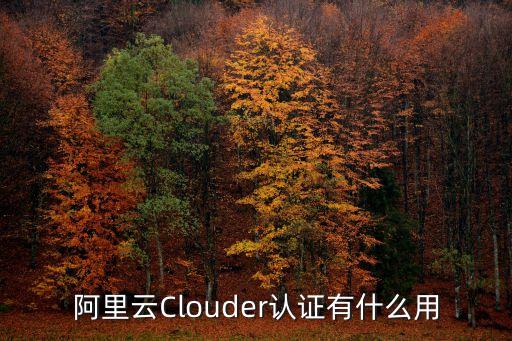 阿里云clouder认证有什么用