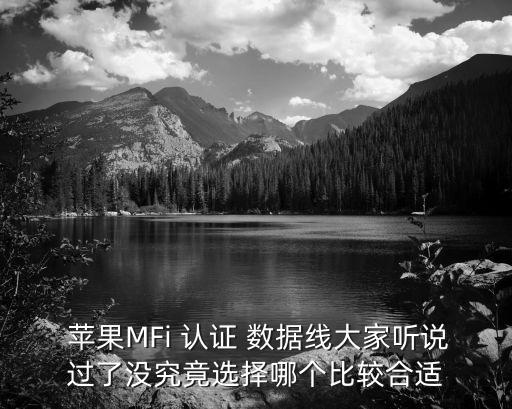  苹果mfi 认证 数据线大家听说过了没究竟选择哪个比较合适