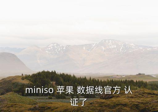 miniso 苹果 数据线官方 认证了