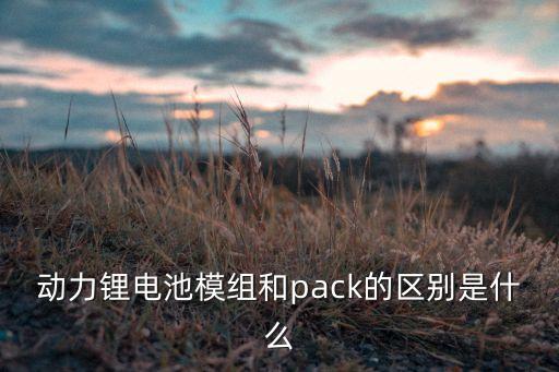 动力锂电池模组和pack的区别是什么