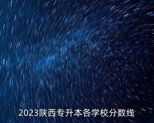 2023陕西专升本各学校分数线