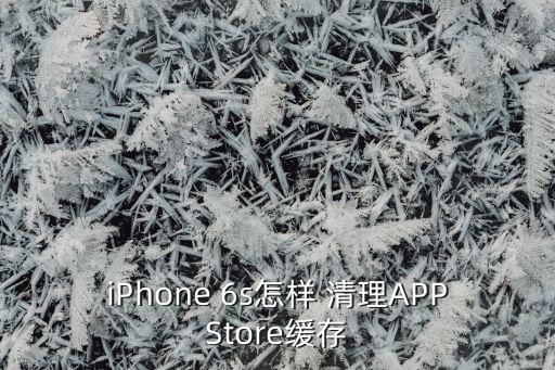 iphone 6s怎样 清理appstore缓存