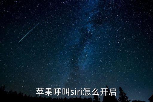 苹果呼叫siri怎么开启