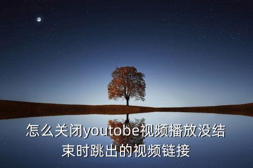 怎么关闭youtobe视频播放没结束时跳出的视频链接