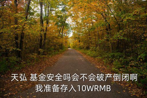  天弘 基金安全吗会不会破产倒闭啊我准备存入10wrmb