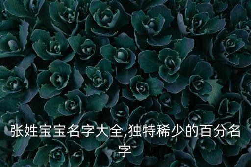 张姓宝宝名字大全,独特稀少的百分名字