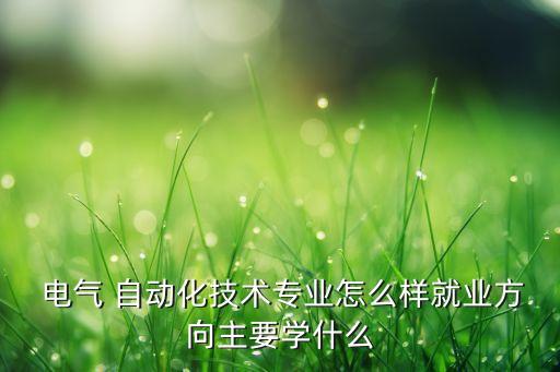 电气自动化实习都是什么