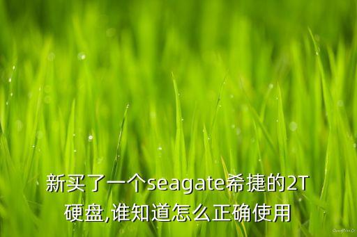 新买了一个seagate希捷的2t硬盘,谁知道怎么正确使用