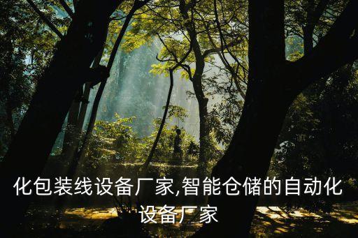 自动化包装线设备厂家,智能仓储的自动化设备厂家