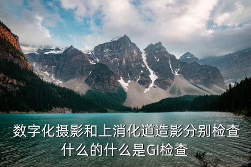  数字化摄影和上消化道造影分别检查什么的什么是gi检查