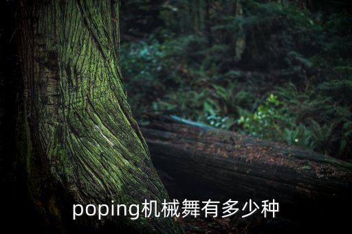 poping机械舞有多少种