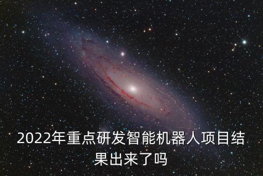 2022年重点研发智能机器人项目结果出来了吗