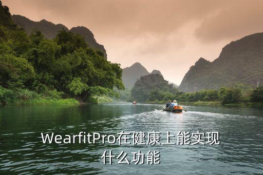 wearfitpro在健康上能实现什么功能