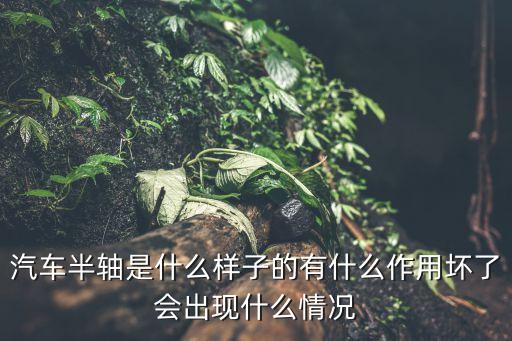 汽车半轴是什么样子的有什么作用坏了会出现什么情况