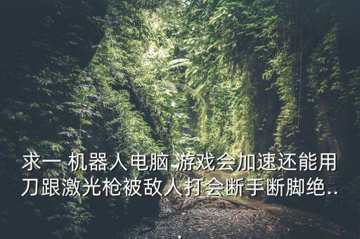 求一 机器人电脑 游戏会加速还能用刀跟激光枪被敌人打会断手断脚绝...