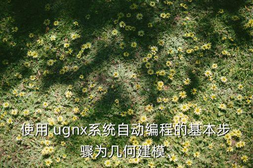 使用 ugnx系统自动编程的基本步骤为几何建模、