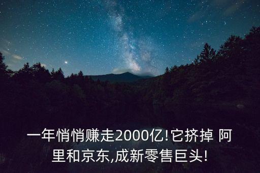 一年悄悄赚走2000亿!它挤掉 阿里和京东,成新零售巨头!