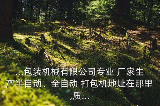 ...包装机械有限公司专业 厂家生产半自动、全自动 打包机地址在那里,质...