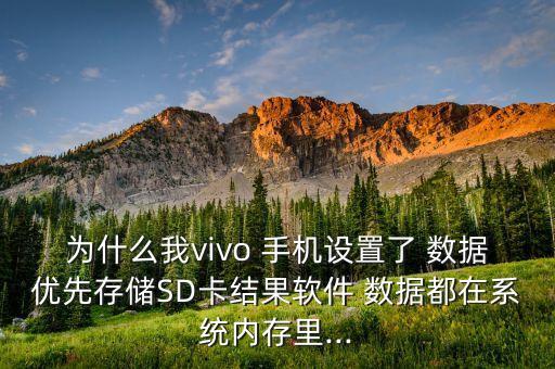 为什么我vivo 手机设置了 数据优先存储sd卡结果软件 数据都在系统内存里...