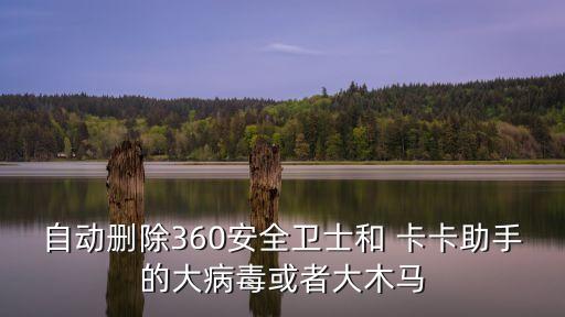 自动删除360安全卫士和 卡卡助手的大病毒或者大木马