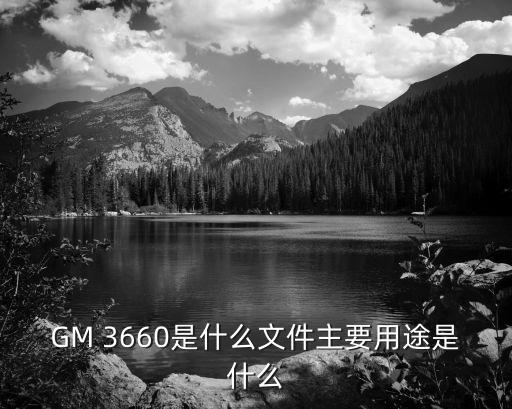 gm 3660是什么文件主要用途是什么