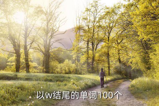 以w结尾的单词100个