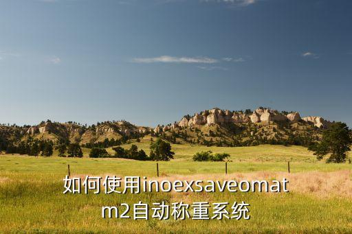 如何使用inoexsaveomatm2自动称重系统