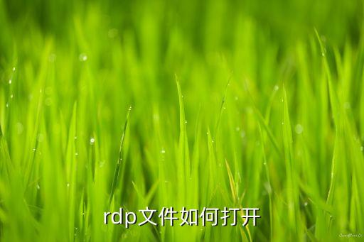 rdp文件如何打开