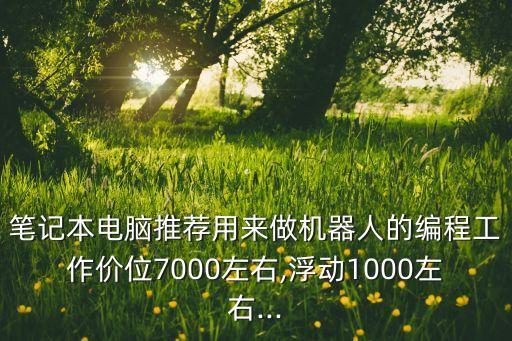 笔记本电脑推荐用来做机器人的编程工作价位7000左右,浮动1000左右...