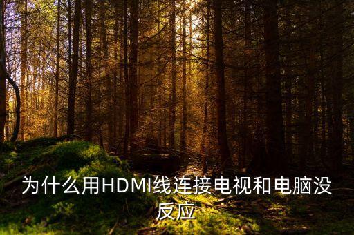 为什么用hdmi线连接电视和电脑没反应