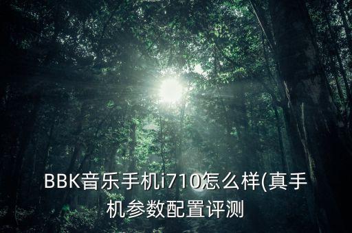 bbk音乐手机i710怎么样(真手机参数配置评测